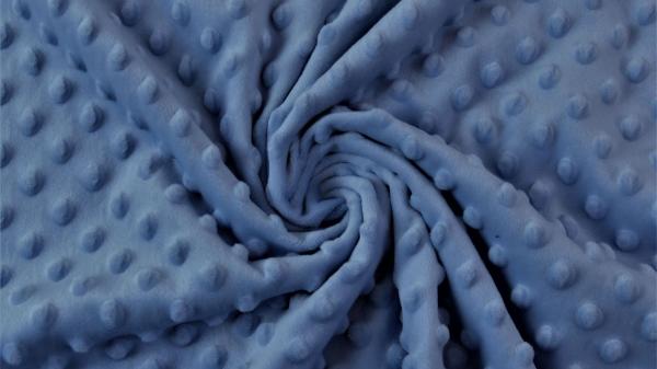 Kuschelfleece mit Microdots in Rauchblau
